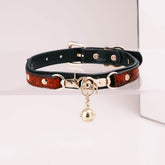 Imitation snakeskin bell choker