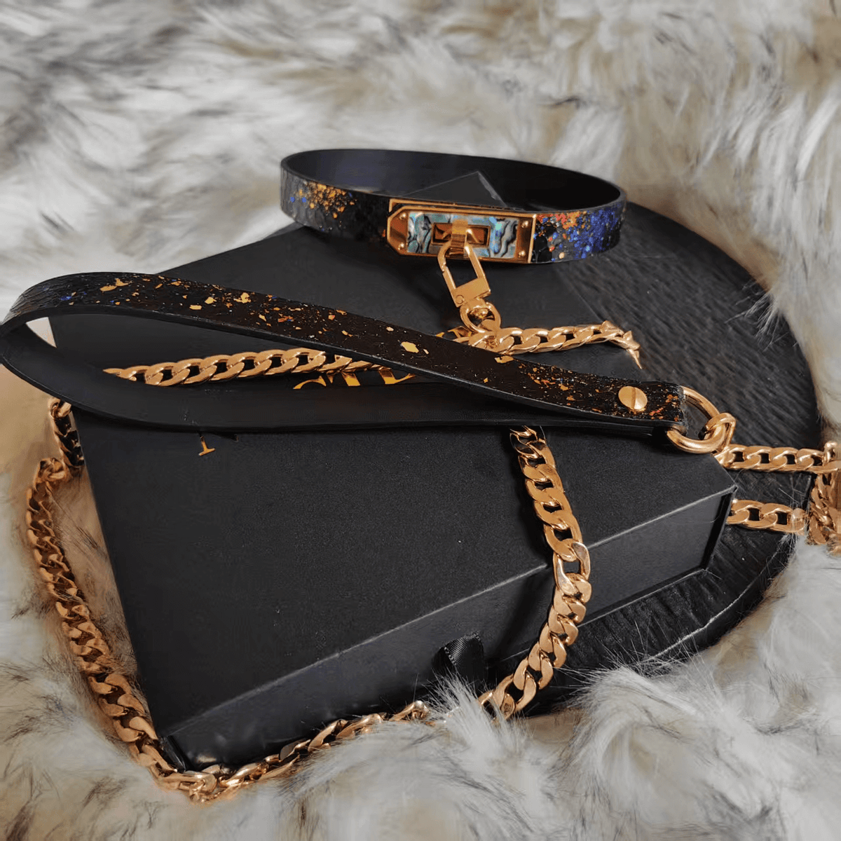Starry sky color python single layer choker_Celestial Bond